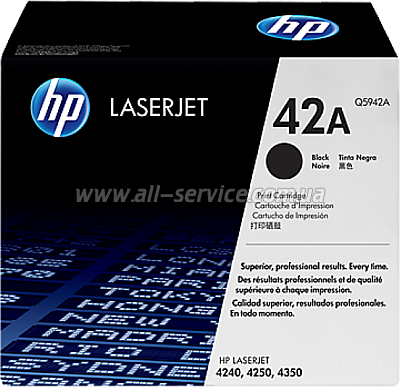Заправка картриджа HP 42A принтера LJ 4250/ 4350 (Q5942A) Заправка картриджа HP 42A принтера LJ 4250/ 4350 (Q5942A)