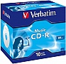 Диск Verbatim CD-R 700Mb 16x Jewel Case 10 Pack Music (43365) Диск Verbatim CD-R 700Mb 16x Jewel Case 10 Pack Music (43365)