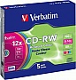 Диск Verbatim CD-RW DL+ 700 MB/80 min 8x-12x Slim Colour 5шт (43167) Диск Verbatim CD-RW DL+ 700 MB/80 min 8x-12x Slim Colour 5шт (43167)