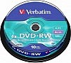 Диск Verbatim DVD-RW 4.7 GB/120 min 4x Cake Box 10шт (43552) Диск Verbatim DVD-RW 4.7 GB/120 min 4x Cake Box 10шт (43552)