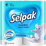 Туалетная бумага Selpak Comfort 2 слоя 4 рулона (8690530802117) Туалетная бумага Selpak Comfort 2 слоя 4 рулона (8690530802117)