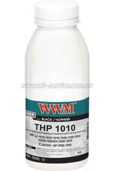 Тонер WWM HP LJ 1010/ 1020/ 1022 бутль 100г (TB61) Тонер WWM HP LJ 1010/ 1020/ 1022 бутль 100г (TB61)
