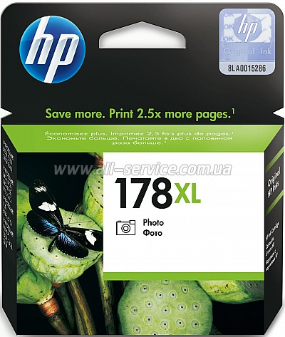 Картридж HP №178XL C6383/ C5383/ D5463 Photo Black (CB322HE) Картридж HP №178XL C6383/ C5383/ D5463 Photo Black (CB322HE)