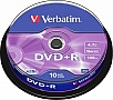 Диск Verbatim DVD+R 4.7Gb 16X CakeBox 10шт Silver (43498) Диск Verbatim DVD+R 4.7Gb 16X CakeBox 10шт Silver (43498)