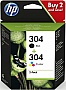 Набор картриджей HP DJ №304 Black/ Color (3JB05AE) Набор картриджей HP DJ №304 Black/ Color (3JB05AE)