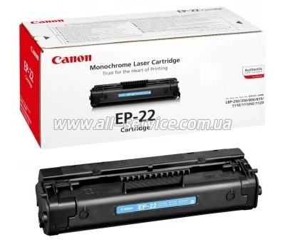 Заправка картриджа Canon EP-22 принтера LBP800/ LBP810/ LBP1120 (1550A003) Заправка картриджа Canon EP-22 принтера LBP800/ LBP810/ LBP1120 (1550A003)